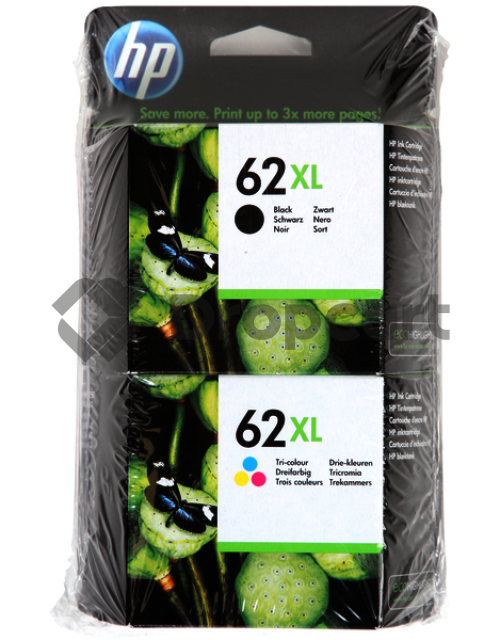 HP 62XL Combo pack zwart en kleur