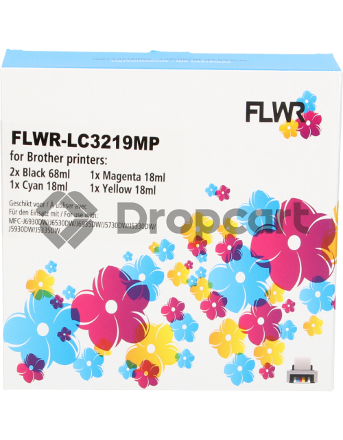 FLWR Brother LC-3219XL Multipack zwart en kleur (Huismerk)