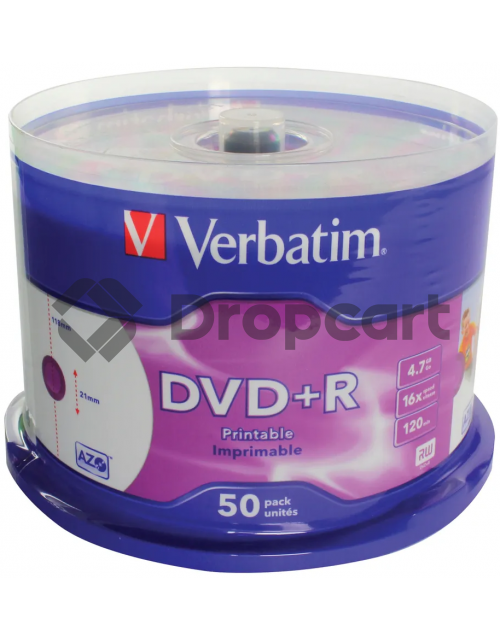 Verbatim DVD+R Printable 50 stuk