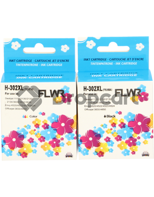 FLWR HP 302XL Multipack zwart en kleur (Huismerk)