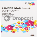 FLWR Brother LC-223 Multipack zwart en kleur (Huismerk)