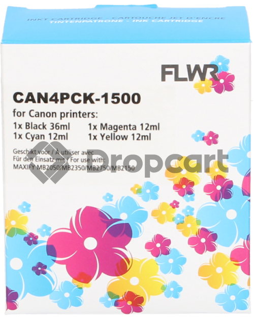 FLWR Canon PGI-1500XL 4-pack zwart en kleur (Huismerk)