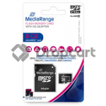 MediaRange microSDHC geheugenkaart 8GB met adapter