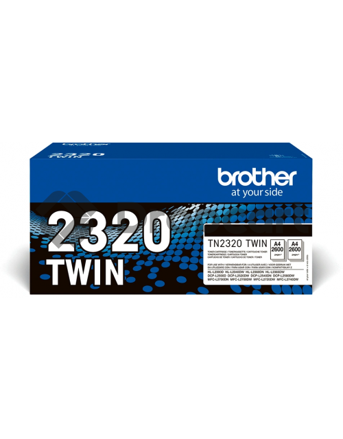 Brother TN-2320 twinpack zwart