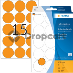 Herma 2274 Permanente papieretiket 32mm rond oranje