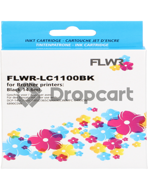 FLWR Brother LC-1100BK zwart (Huismerk)