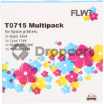 FLWR Epson T0715 Multipack zwart en kleur (Huismerk)