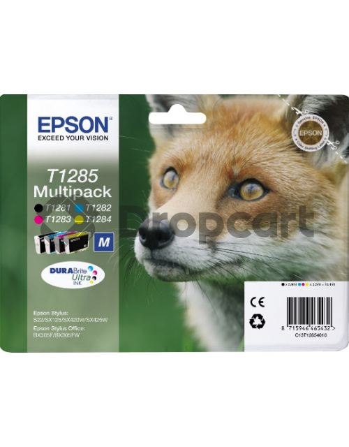 Epson T1285 multipack zwart en kleur