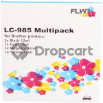 FLWR Brother LC-985 Multipack zwart en kleur (Huismerk)