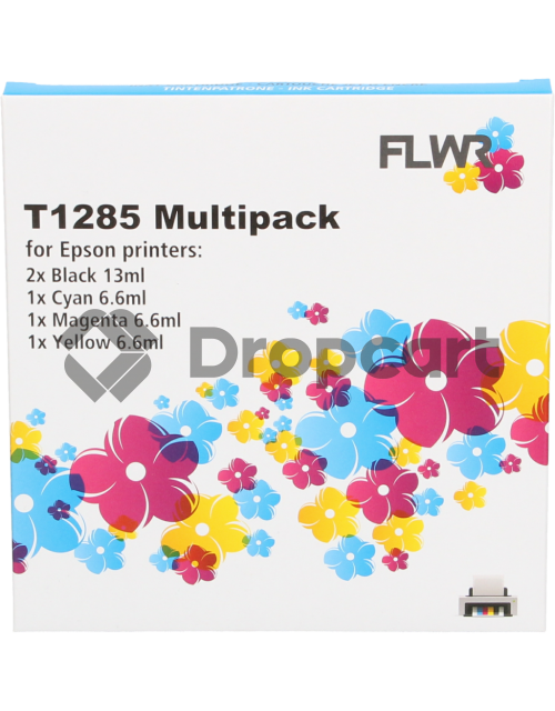 FLWR Epson T1285 Multipack zwart en kleur (Huismerk)