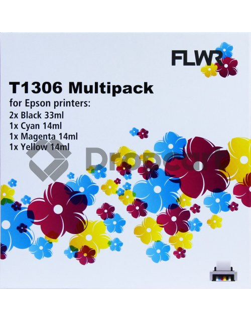 FLWR Epson T1306 Multipack zwart en kleur (Huismerk)