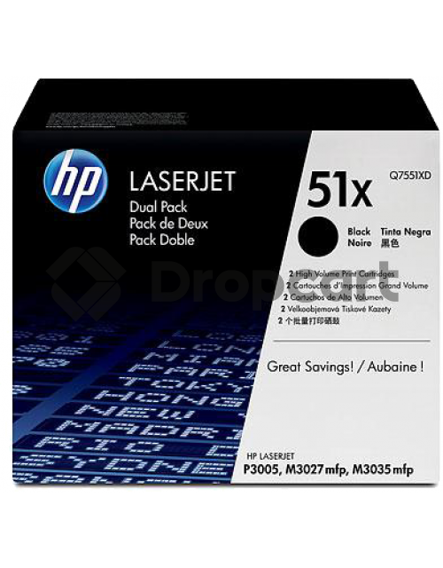 HP 51XD 2-pack zwart