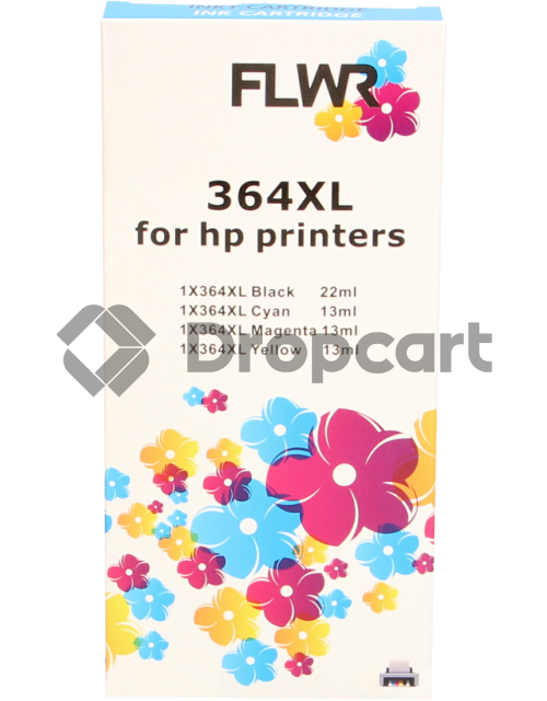 FLWR HP 364XL Multipack zwart en kleur (Huismerk)