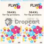 FLWR HP (2X) 364XL Multipack zwart en kleur (Huismerk)