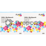 FLWR Epson (2X) 18XL Multipack zwart en kleur (Huismerk)