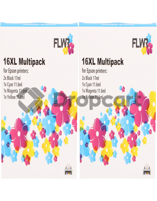 FLWR Epson 16XL Multipack (2 sets) zwart en kleur (Huismerk)