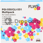 FLWR Canon CLI-551XL Multipack zwart en kleur (Huismerk)