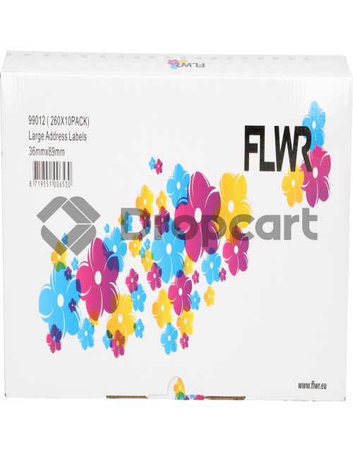 FLWR Dymo 99012 10-Pack wit (Huismerk)