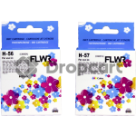 FLWR HP 56 en 57 Multipack zwart en kleur (Huismerk)