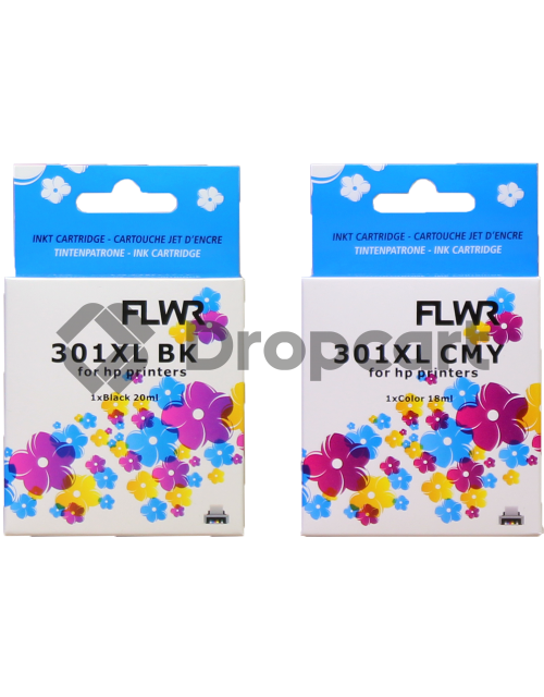 FLWR HP 301XL Multipack zwart en kleur (Huismerk)