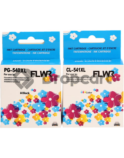 FLWR Canon PG-540XL / CL-541XL Multipack zwart en kleur (Huismerk)