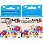 FLWR Canon PG-540XL / CL-541XL Multipack zwart en kleur (Huismerk)