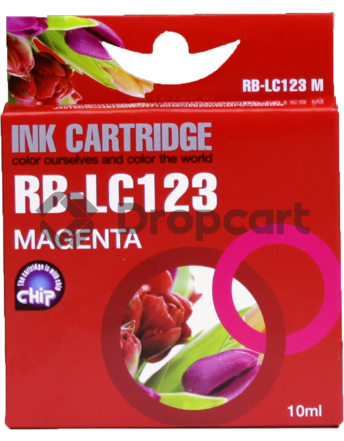 FLWR Brother LC-123 magenta (Huismerk)