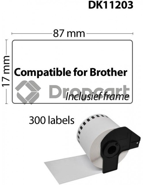 Brother DK-11203 wit (Huismerk)