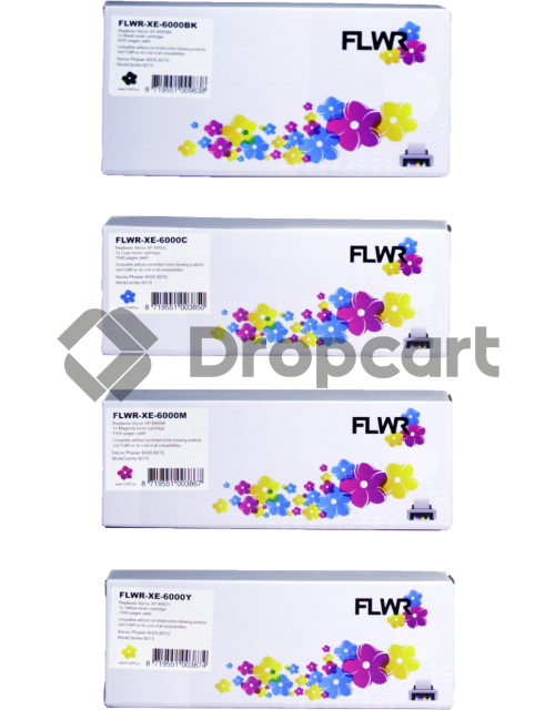 FLWR Xerox Phaser 6000 / 6010 multipack zwart en kleur (Huismerk)