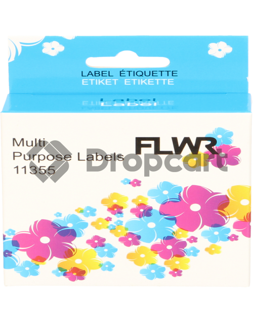 FLWR Dymo 11355 Multi functionele labels wit (Huismerk)