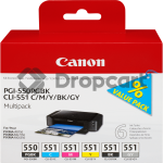 Canon CLI-551 6-pack zwart en kleur