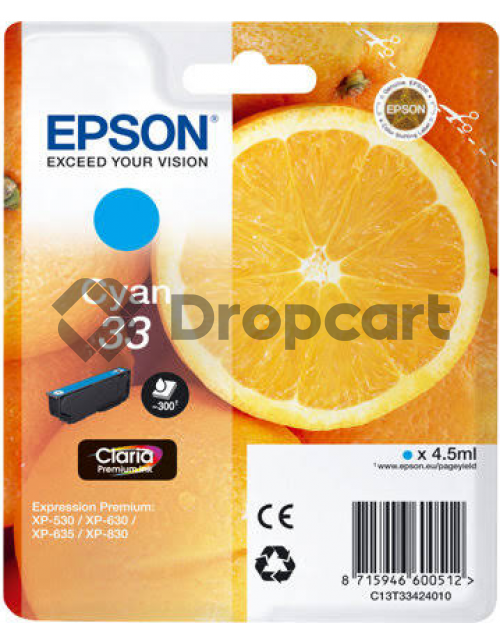 Epson 33 cyaan