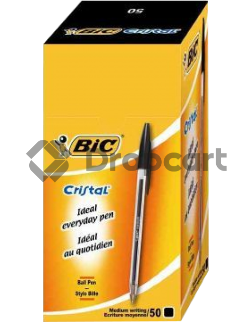BIC Balpen Cristal medium 50-pack zwart