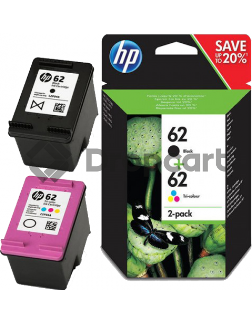 HP 62 Combo pack zwart en kleur