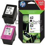 HP 62 Combo pack zwart en kleur