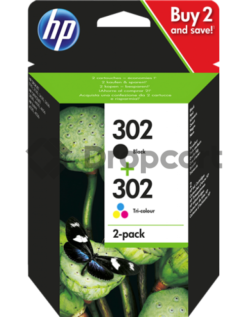 HP 302 Multipack zwart en kleur