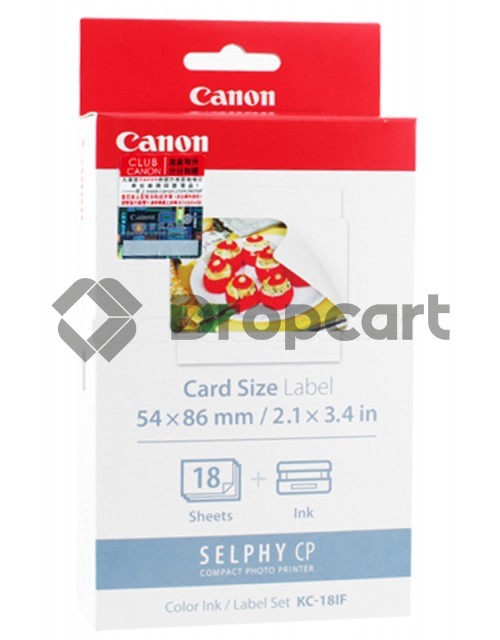 Canon KC-18IF cartridge en stickers kleur