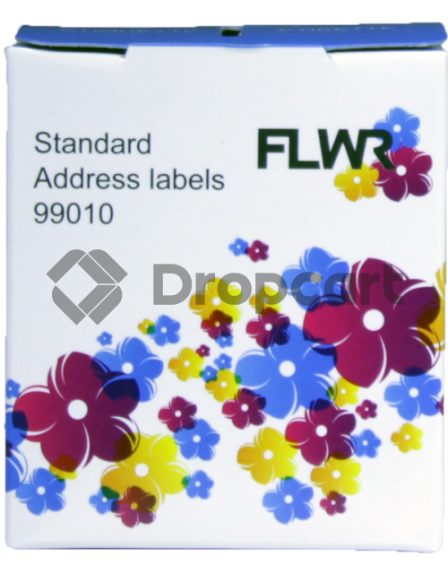 FLWR Dymo 99010 wit (Huismerk)