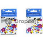 FLWR Canon PG-40 / CL-41 Multipack zwart en kleur (Huismerk)